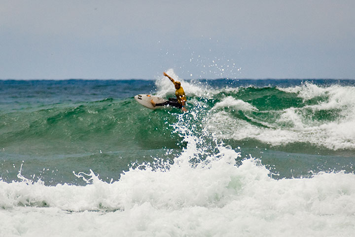 surfer riding a wave